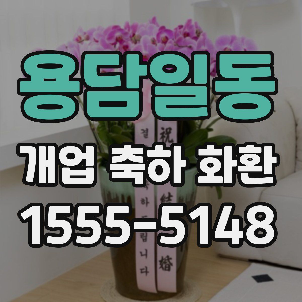용담일동 개업 축하 화환