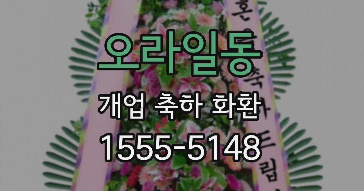 오라일동 개업 축하 화환