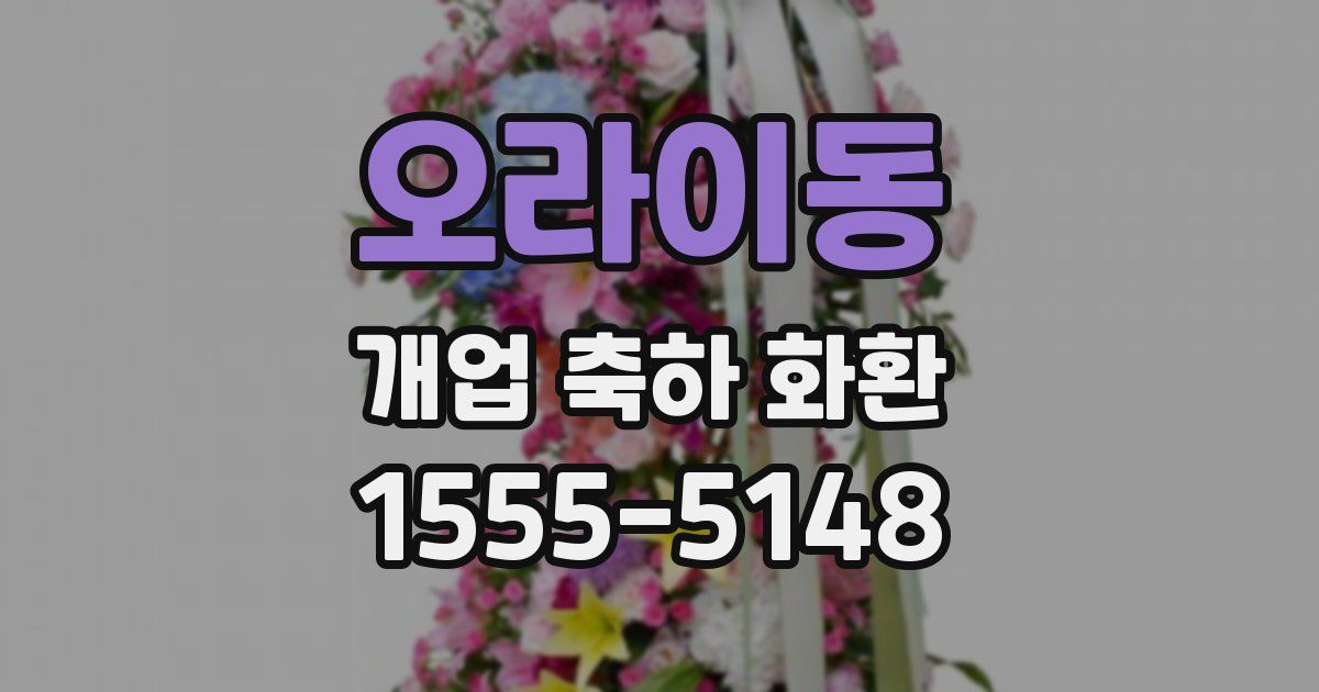 오라이동 개업 축하 화환