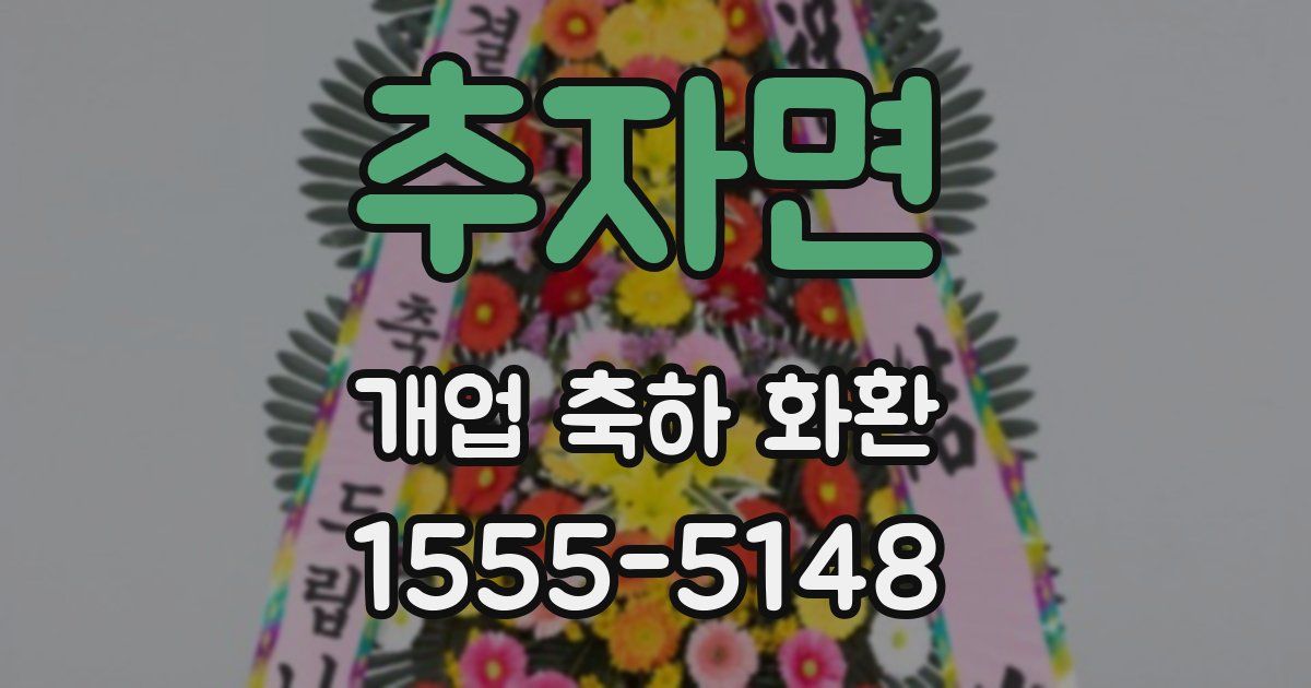 추자면 개업 축하 화환