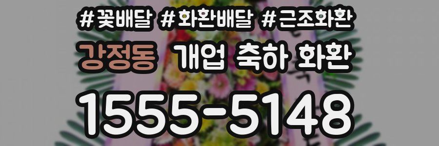 강정동 개업 축하 화환