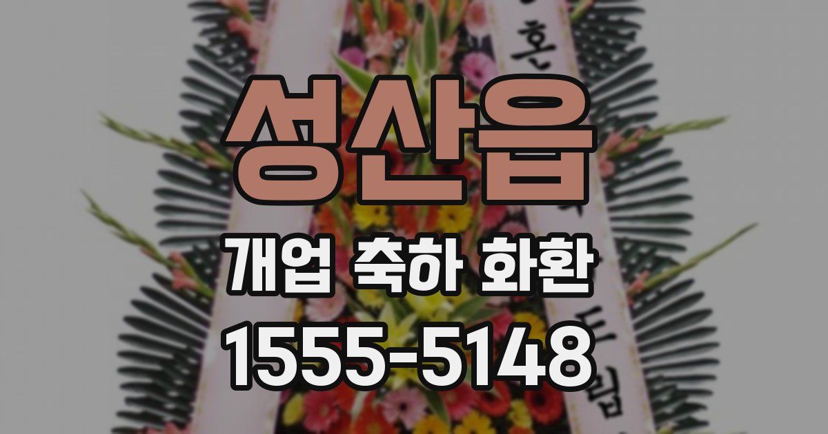 성산읍 개업 축하 화환