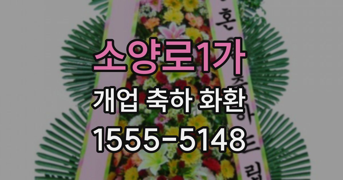 소양로1가 개업 축하 화환
