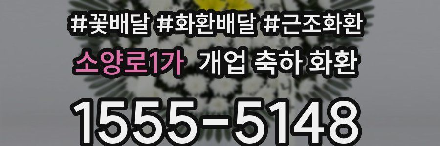 소양로1가 개업 축하 화환