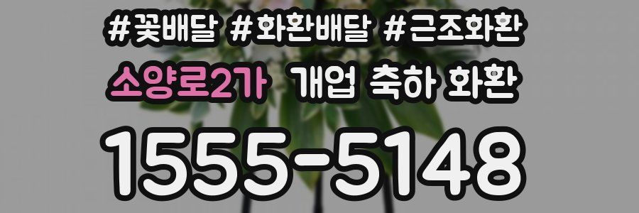 소양로2가 개업 축하 화환