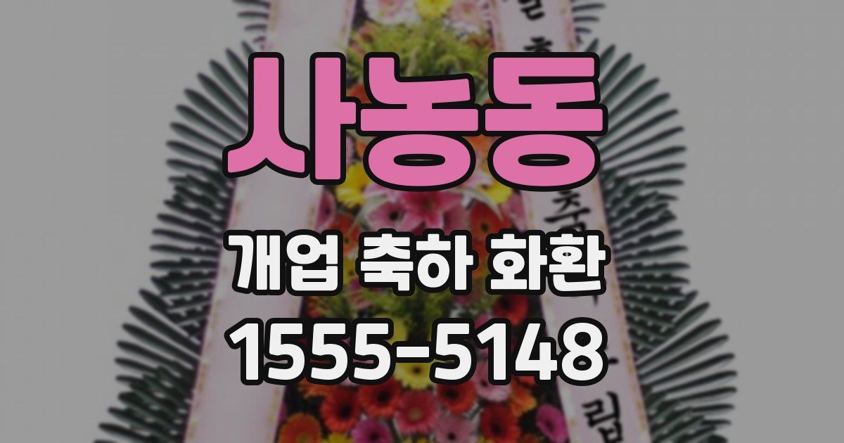 사농동 개업 축하 화환