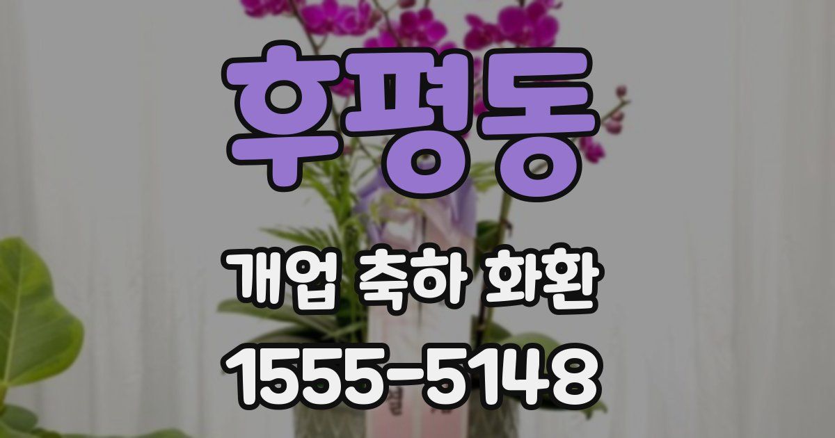 후평동 개업 축하 화환