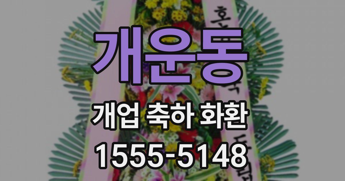 개운동 개업 축하 화환