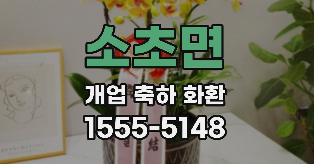 소초면 개업 축하 화환