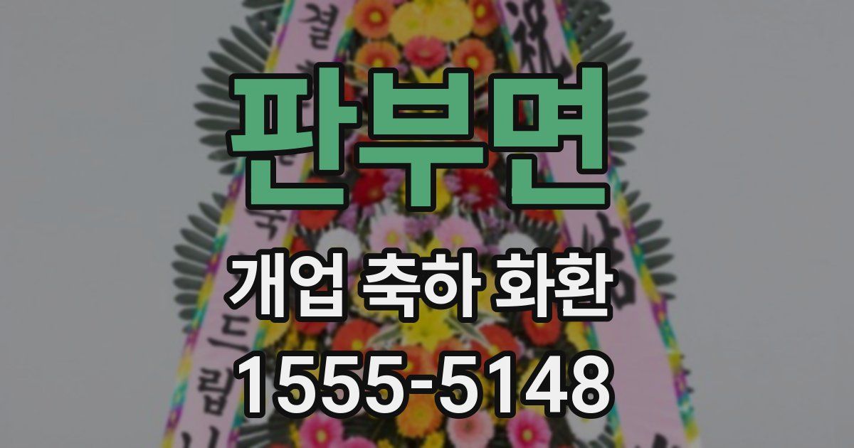 판부면 개업 축하 화환