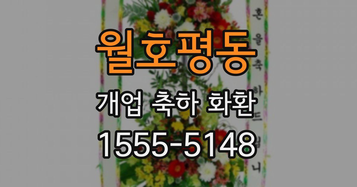 월호평동 개업 축하 화환