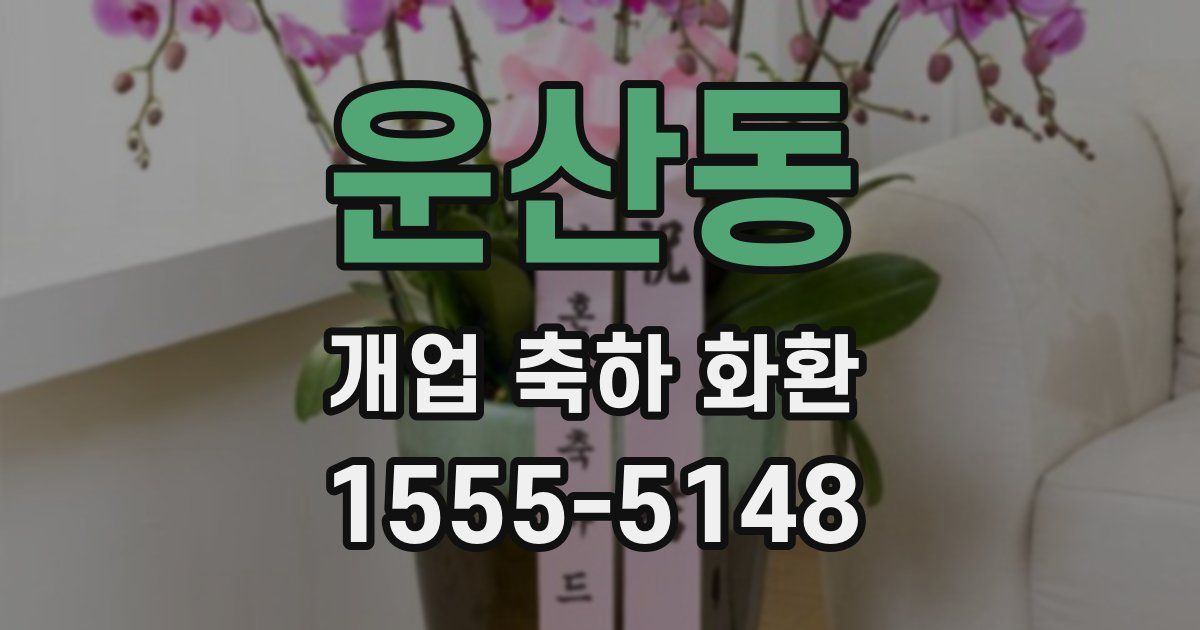 운산동 개업 축하 화환