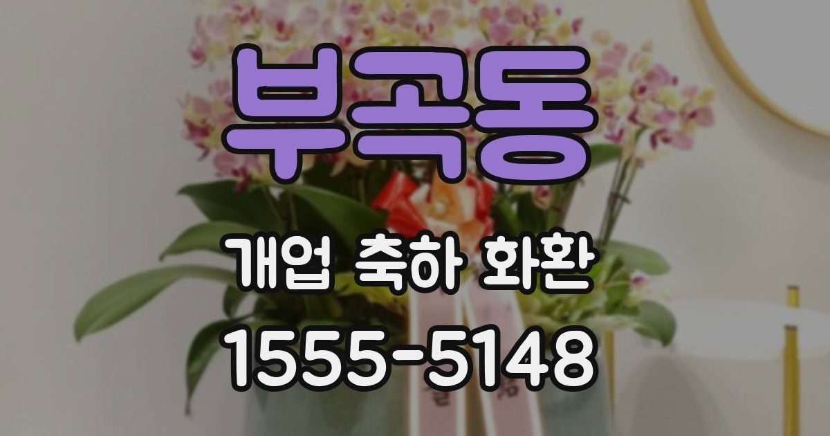 부곡동 개업 축하 화환