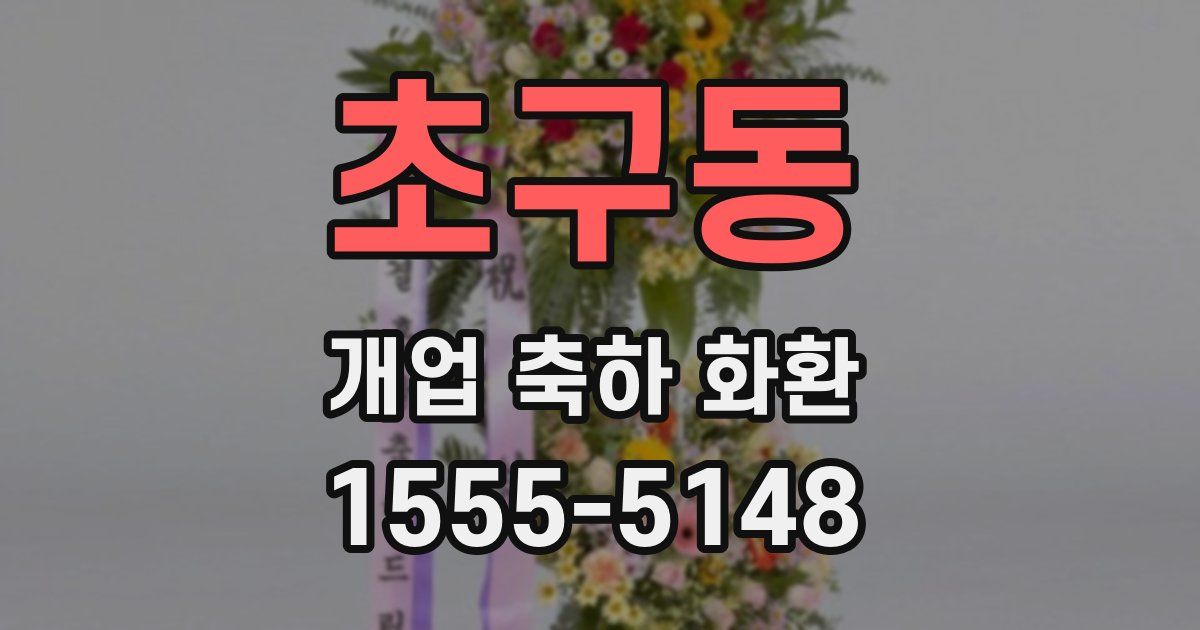초구동 개업 축하 화환