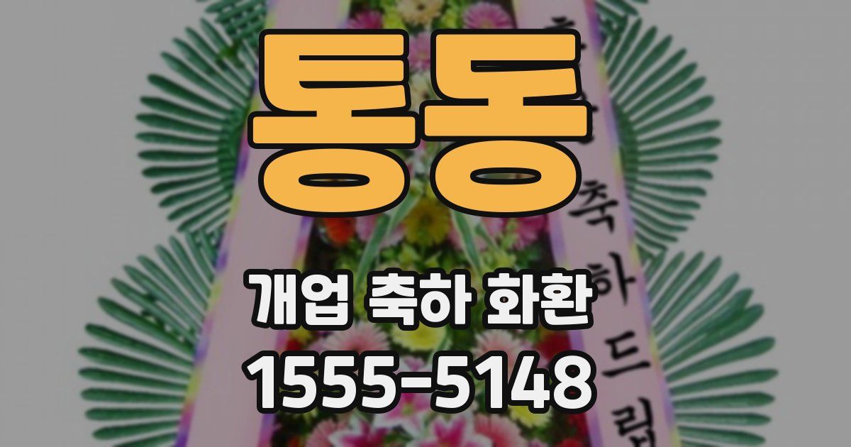 통동 개업 축하 화환