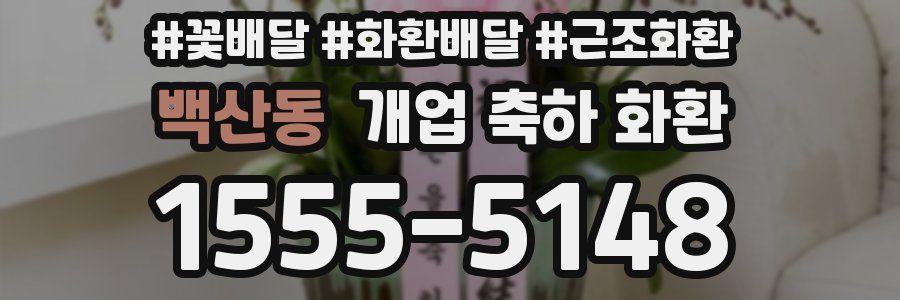 백산동 개업 축하 화환