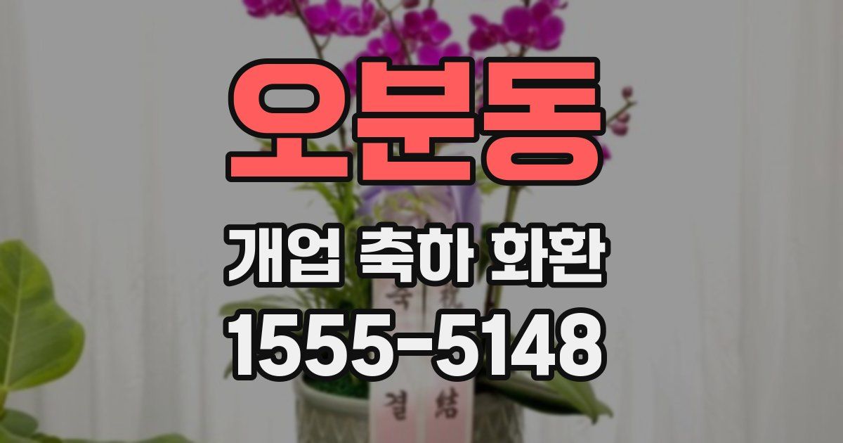 오분동 개업 축하 화환