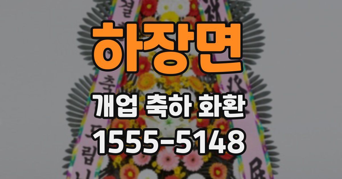 하장면 개업 축하 화환