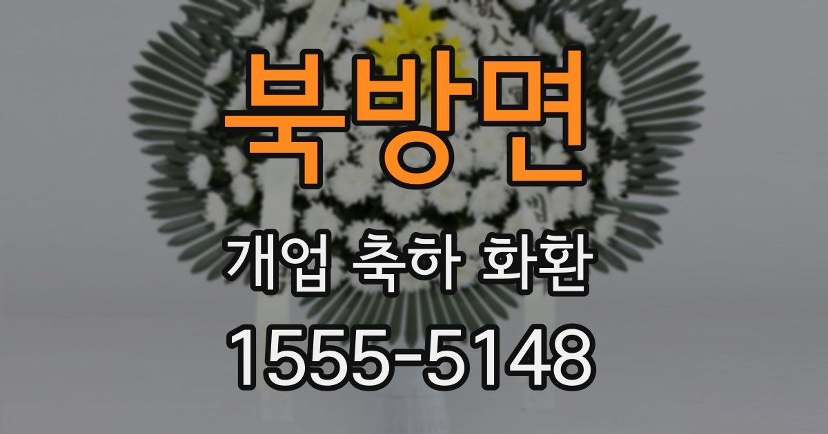 북방면 개업 축하 화환