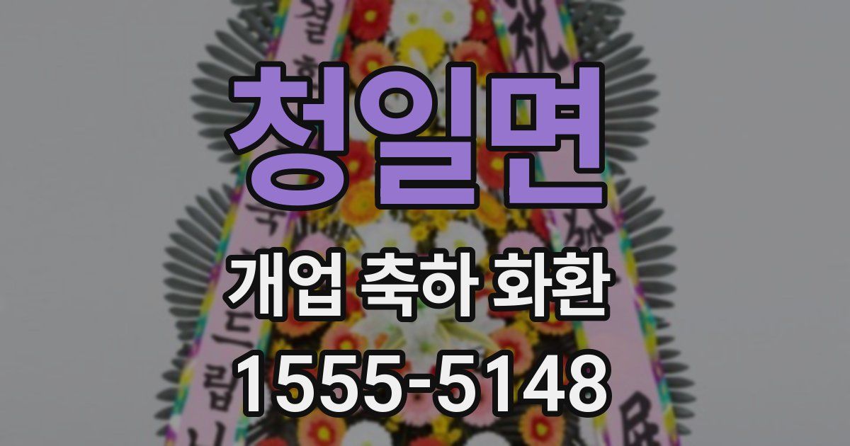청일면 개업 축하 화환