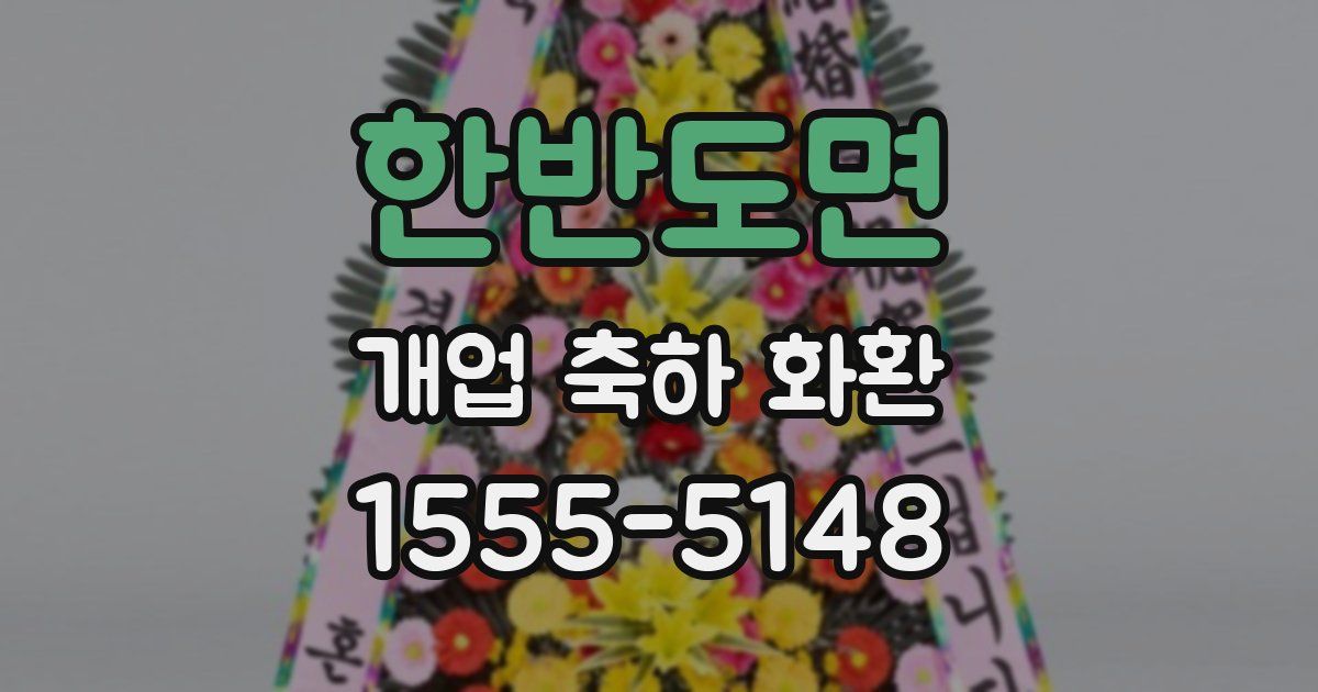 한반도면 개업 축하 화환
