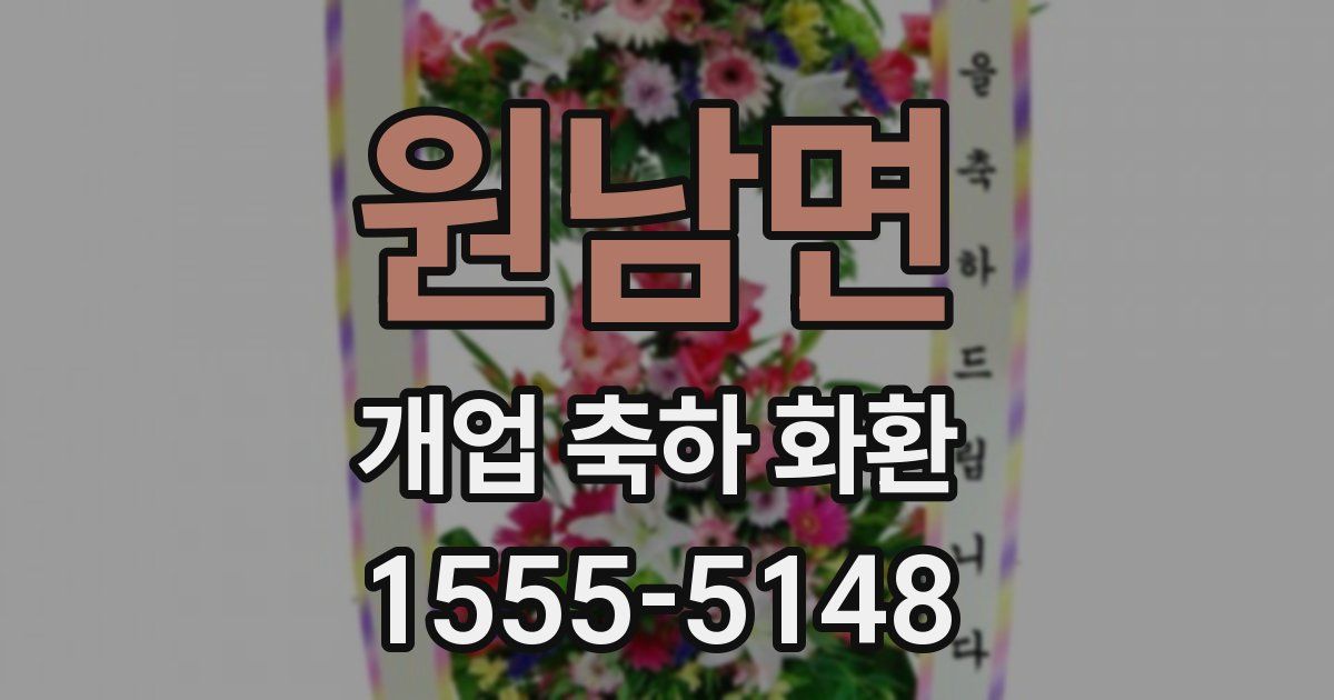 원남면 개업 축하 화환