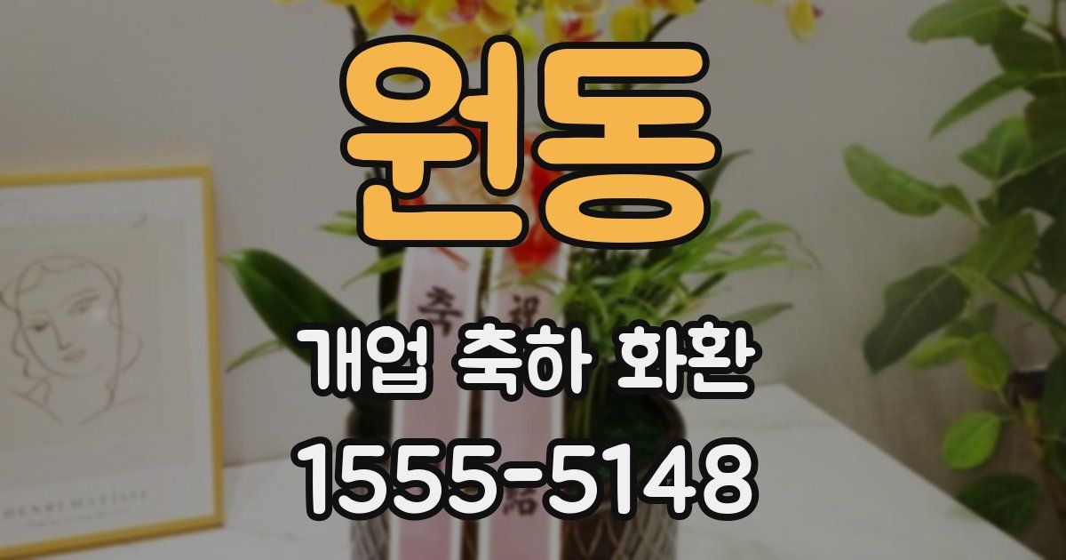 원동 개업 축하 화환