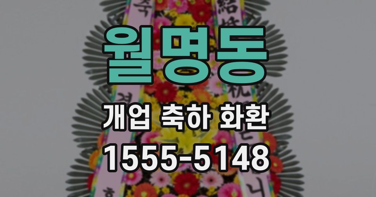 월명동 개업 축하 화환