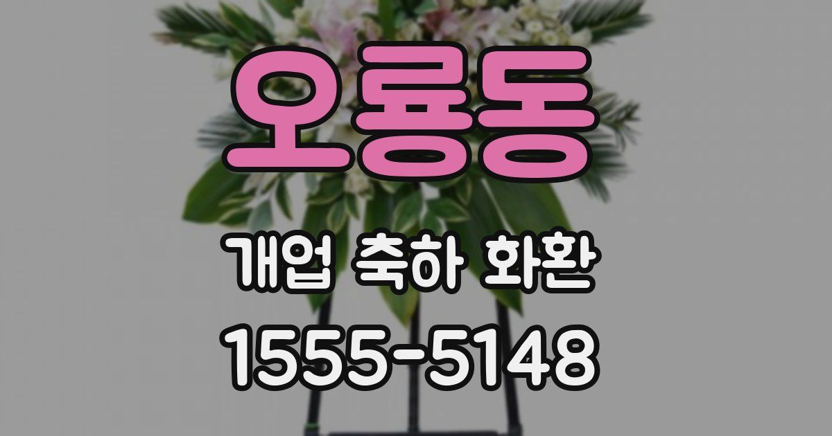 오룡동 개업 축하 화환