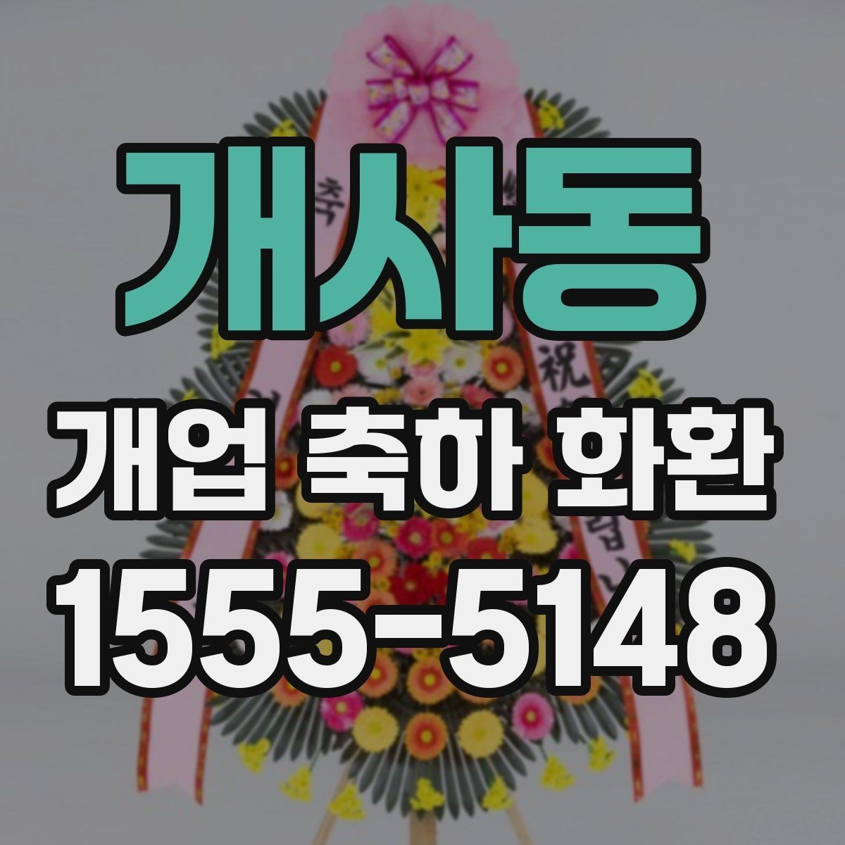 개사동 개업 축하 화환 화분형과 스탠드형 차이