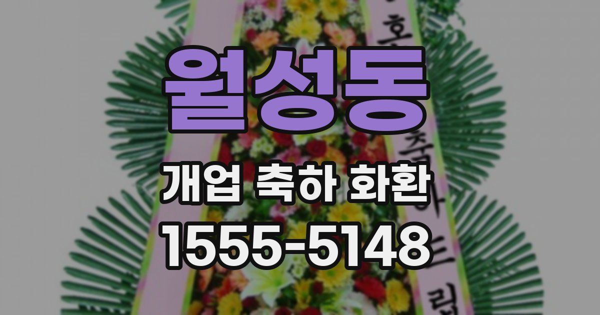 월성동 개업 축하 화환