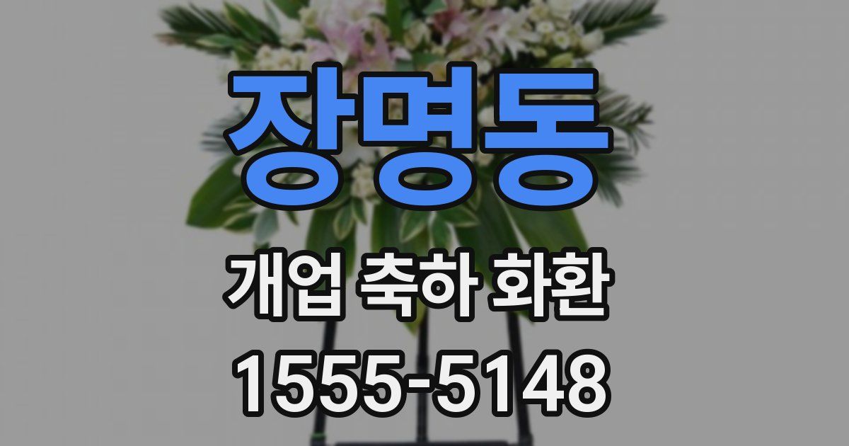 장명동 개업 축하 화환