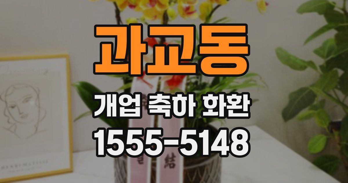 과교동 개업 축하 화환