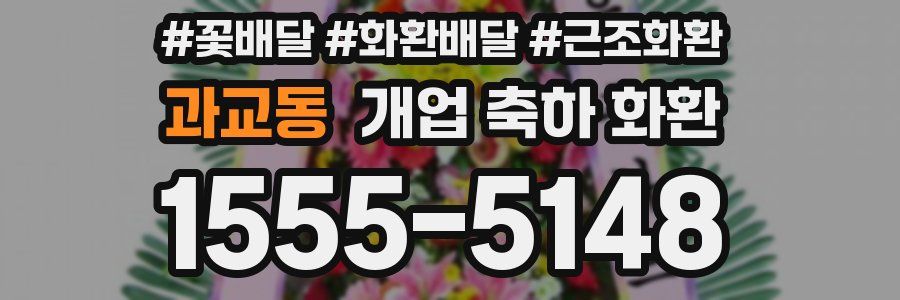 과교동 개업 축하 화환