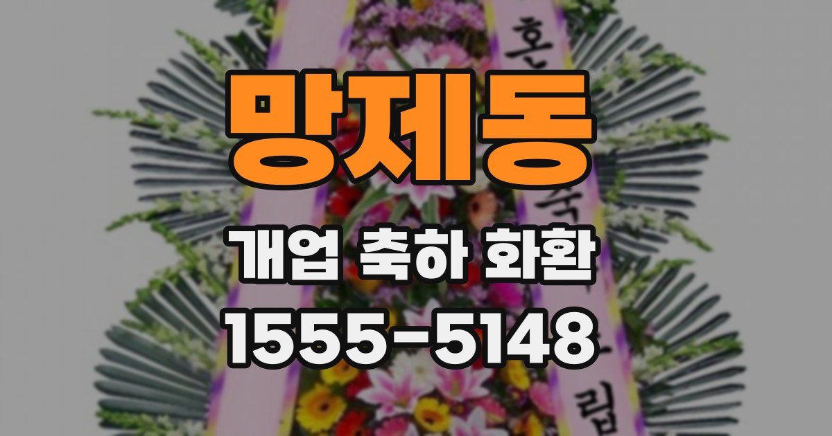 망제동 개업 축하 화환