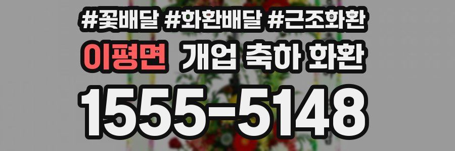 이평면 개업 축하 화환