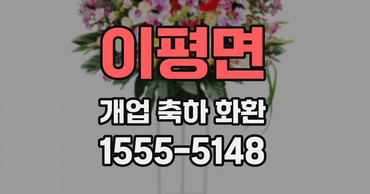 이평면 개업 축하 화환
