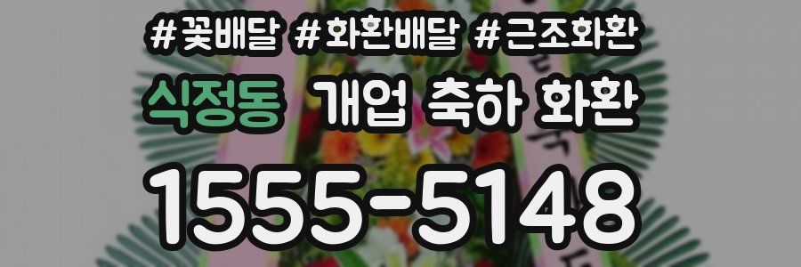 식정동 개업 축하 화환