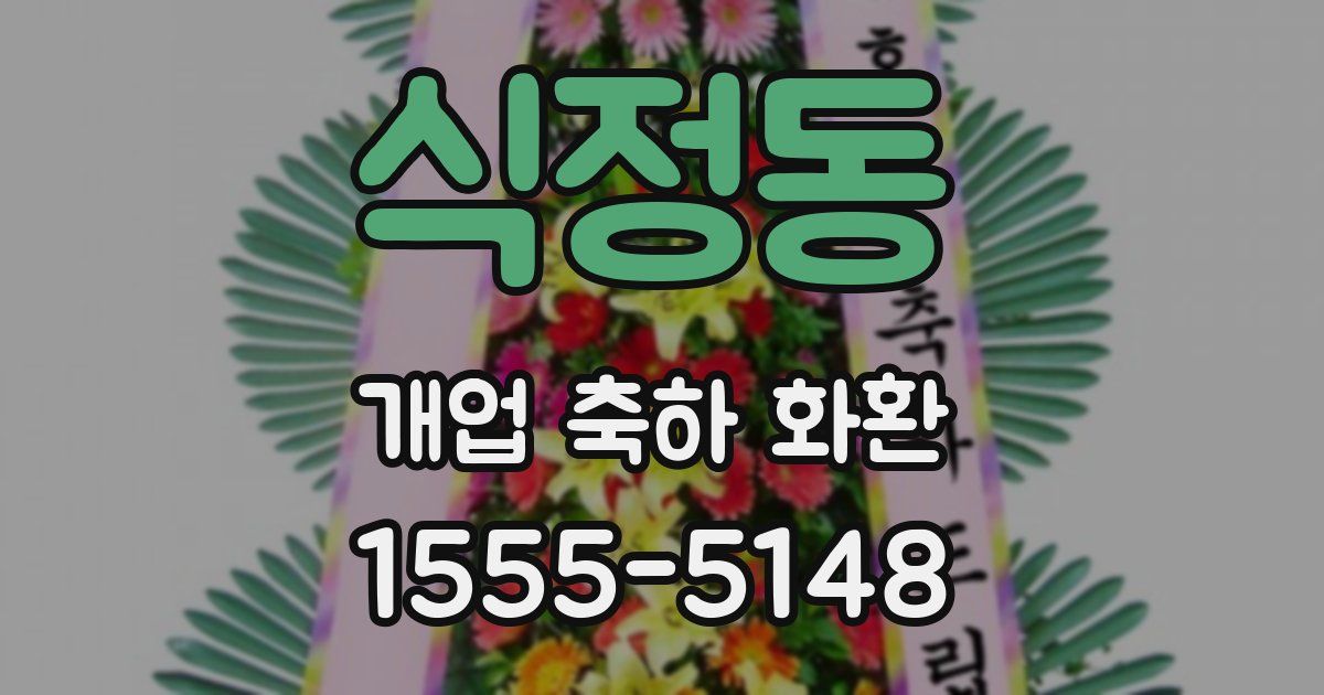 식정동 개업 축하 화환