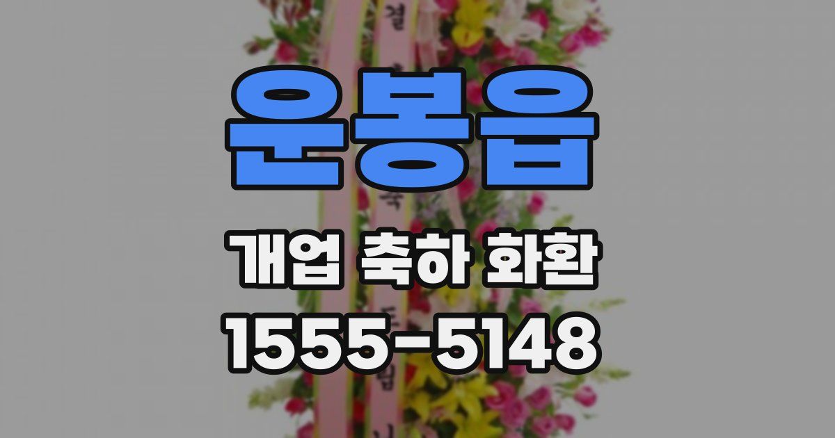 운봉읍 개업 축하 화환