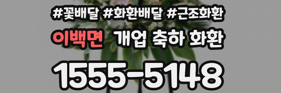 이백면 개업 축하 화환