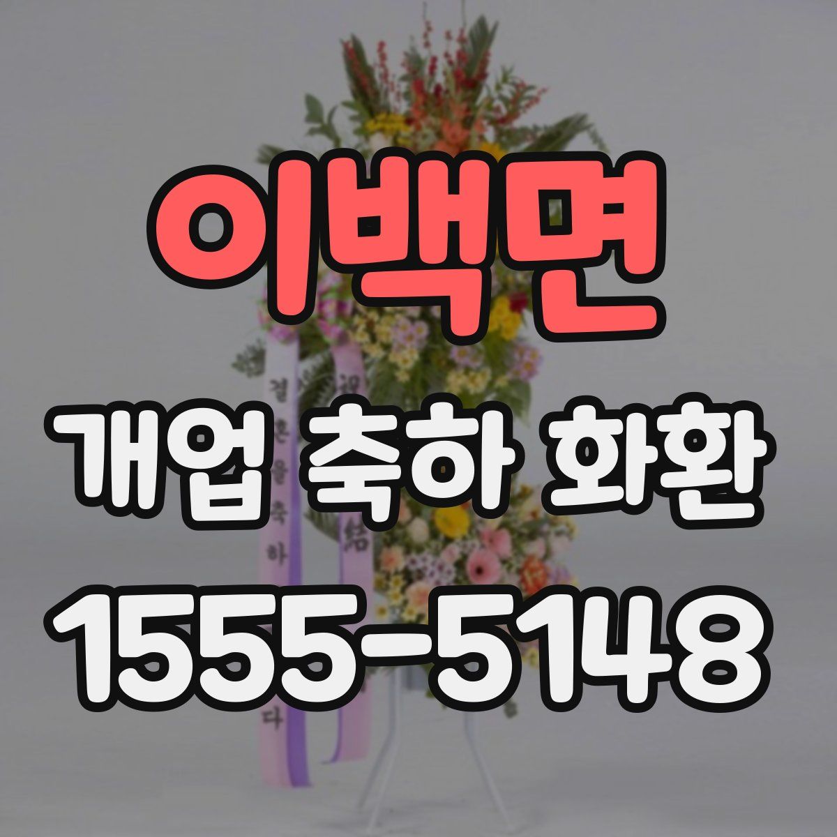 이백면 개업 축하 화환