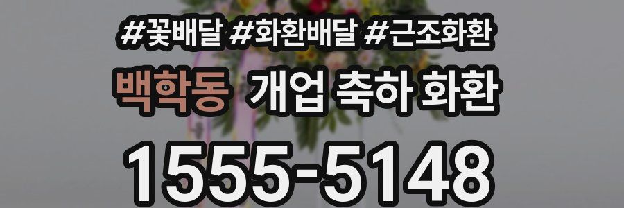 백학동 개업 축하 화환
