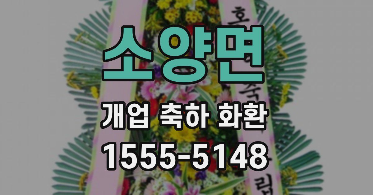 소양면 개업 축하 화환