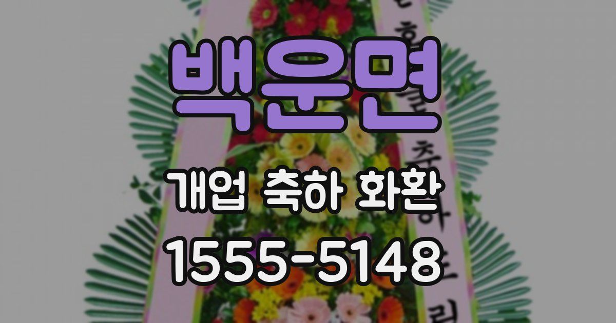 백운면 개업 축하 화환