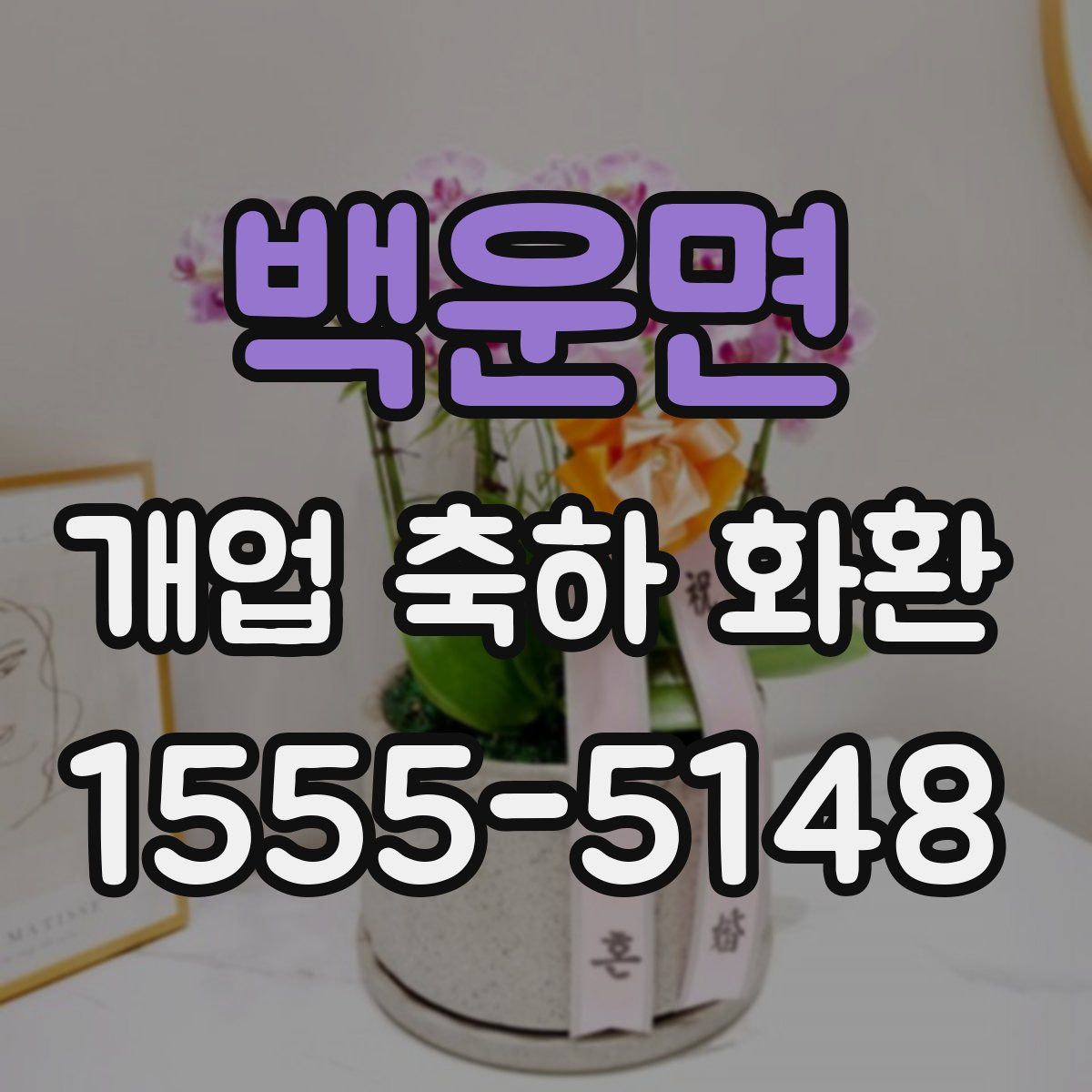 백운면 개업 축하 화환