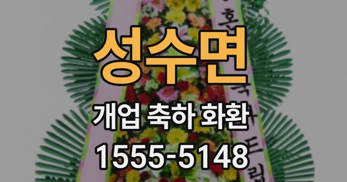 성수면 개업 축하 화환