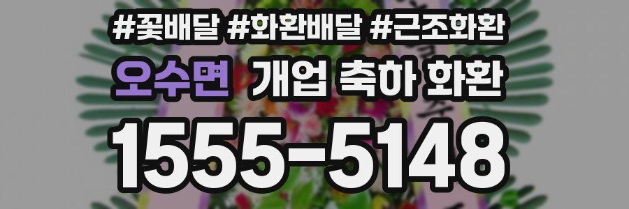 오수면 개업 축하 화환
