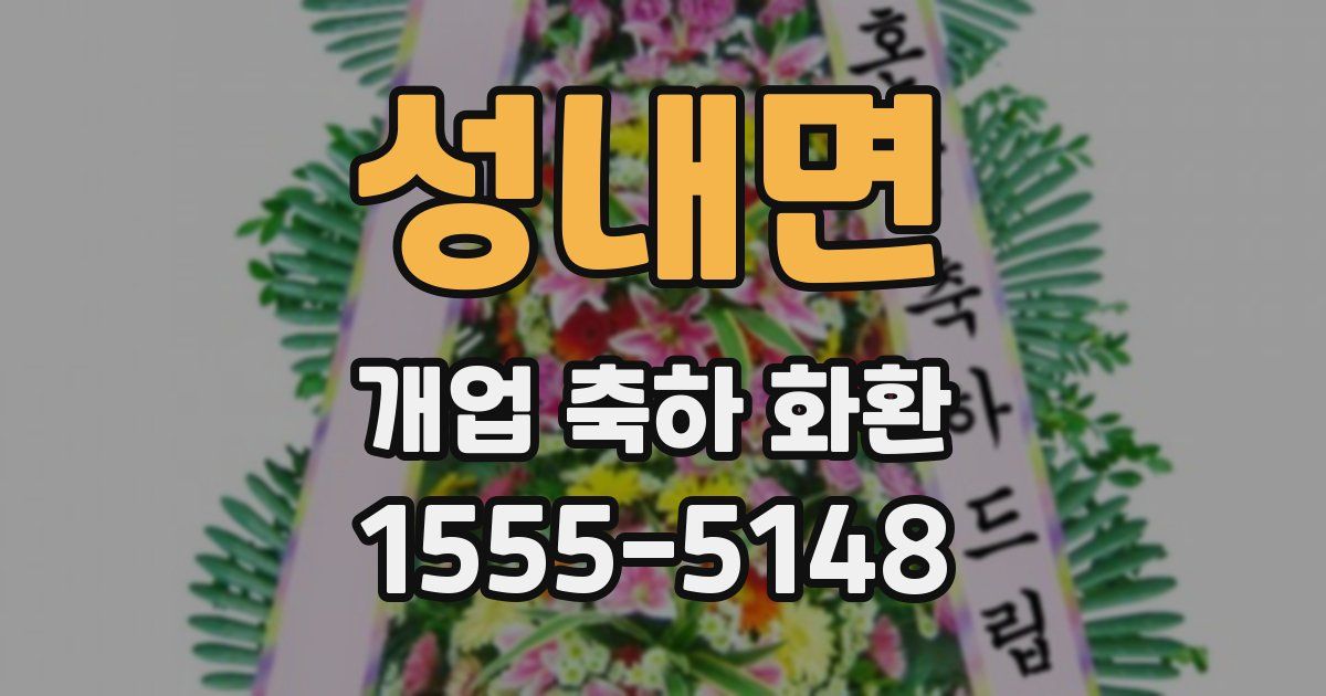 성내면 개업 축하 화환