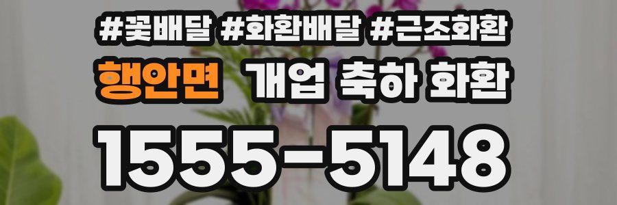 행안면 개업 축하 화환